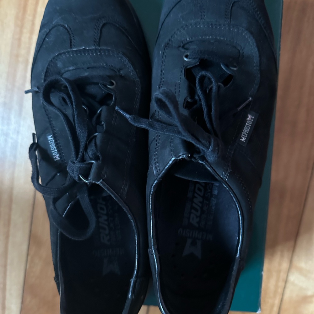 Mephisto women shoes black nubuck leather 8.5 US 6 EU